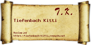 Tiefenbach Kitti névjegykártya