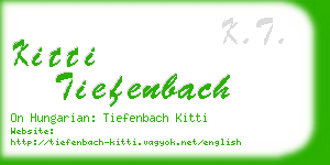 kitti tiefenbach business card